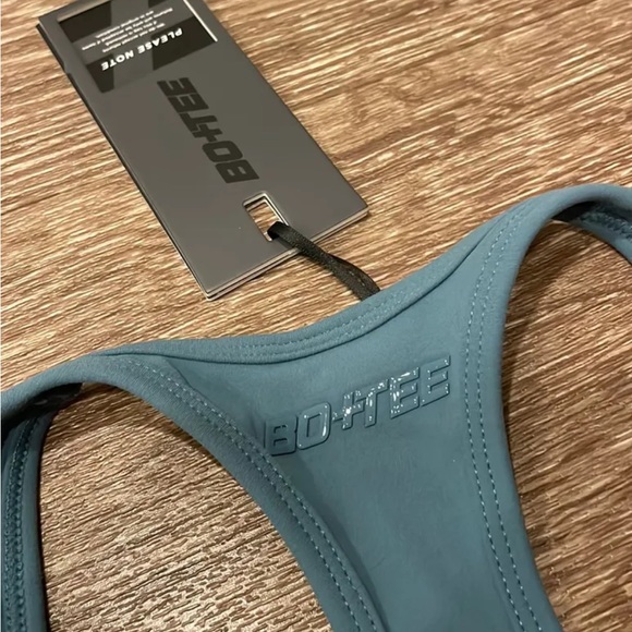 Bo+Tee Slate Blue Work Out Top - Picture 3 of 6